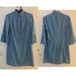 STAUD Mock Neck Mini Dress